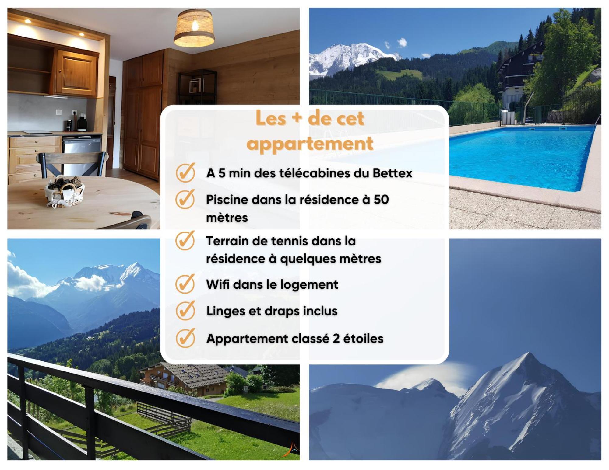 サン・ジェルヴェ・レ・バンDuo Des Alpages Vue Exceptionnelle Sur Le Mont Blcアパートメント エクステリア 写真